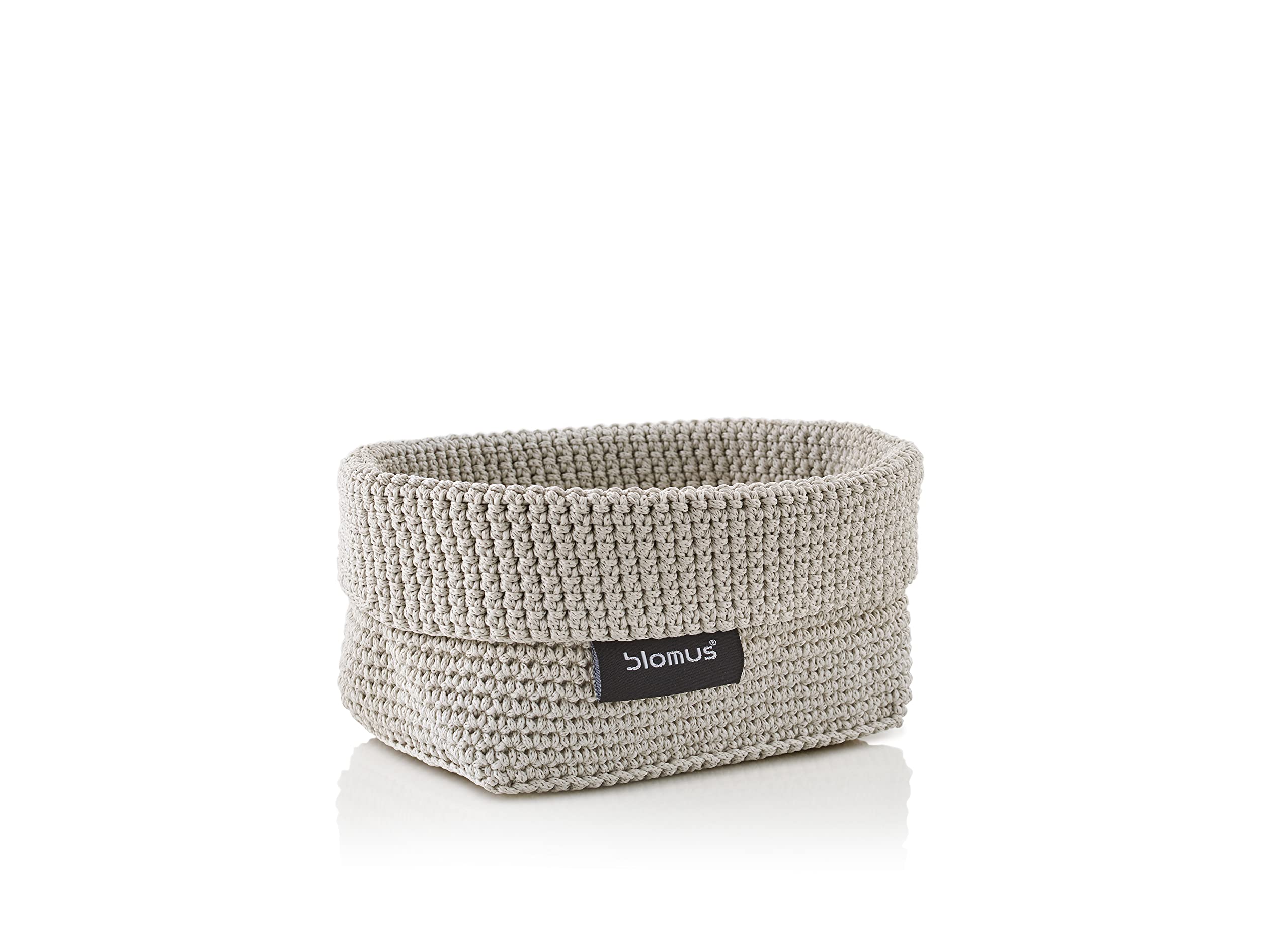 blomus Tela Storage Basket, Synthetic Fibre Sand, M 15 x 10 x 9 cm, Indoor