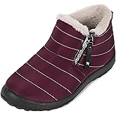 Hxlber Ankle Boots for Women,Warm Fur Lining Comfortable Lightweight Non Slip,Womens Winter Snow Boots for Women