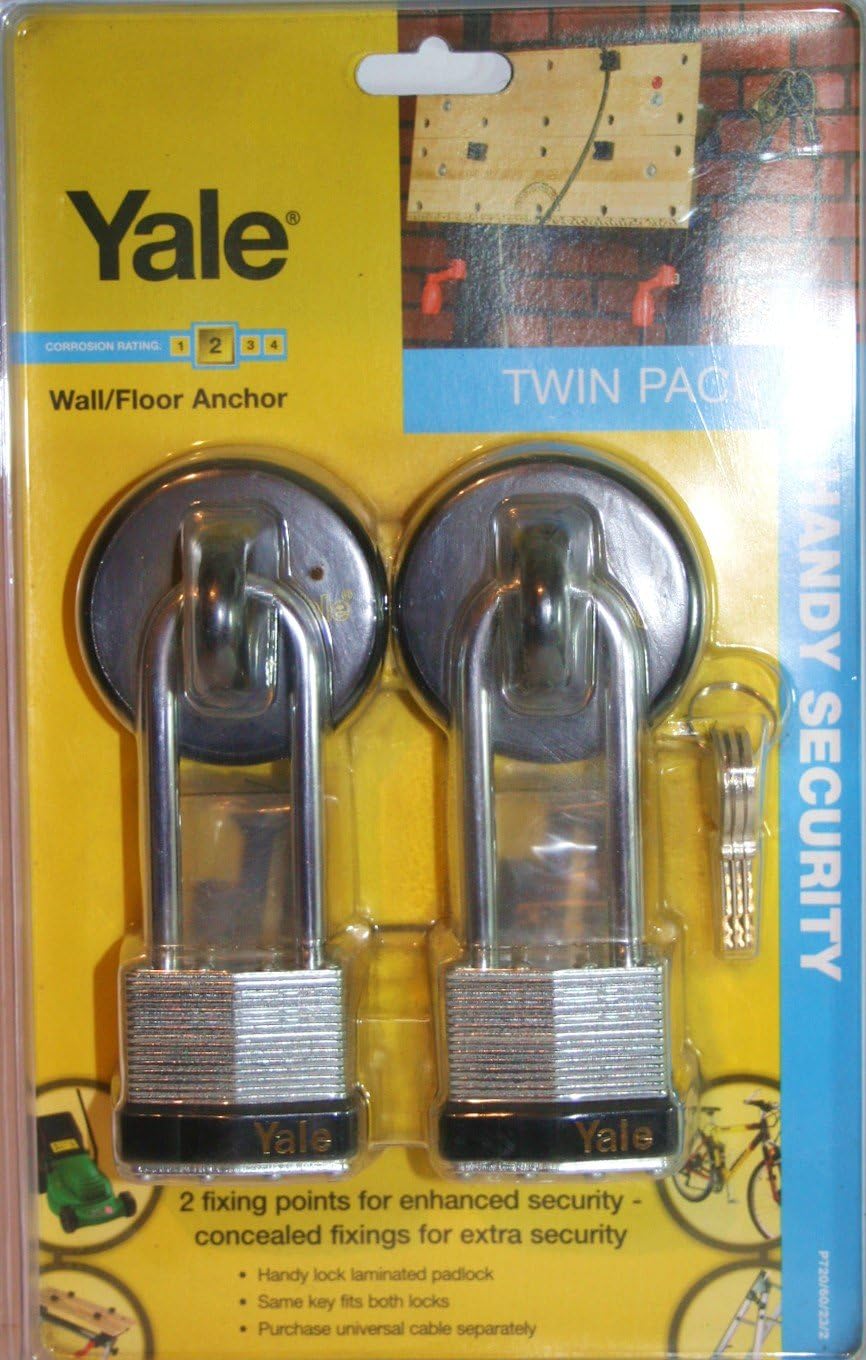 Yale Wall/Floor Anchor with Padlock...TWIN PACK Amazon.co.uk DIY & Tools