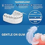 High Vibrant Superfloss Dental Floss Threader 50 Threads Pack 2 Mint view 2