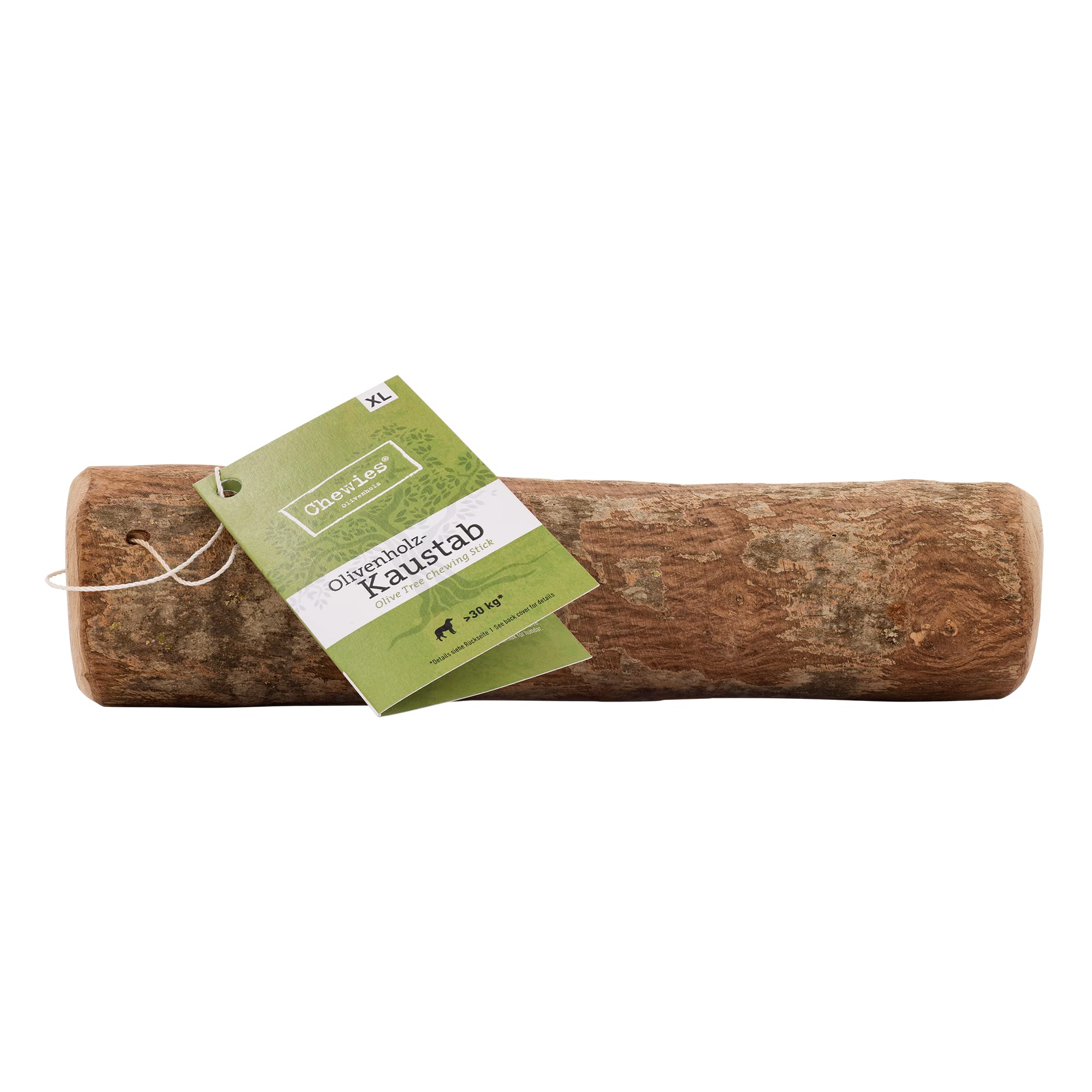 Chewies Olive Wood Chew Bone Dog Toy 100% Natural Dog Accessories, for Dogs over 30kg, Size XL