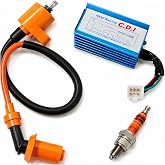 Racing Ignition Coil 5 Pins AC CDI Box for GY6 4-Stroke 50cc 70cc 90cc 110cc 125cc 150cc Scooter ATV Go Kart Moped Quad Pit Dirt Bike With 3 Electrode Spark Plug