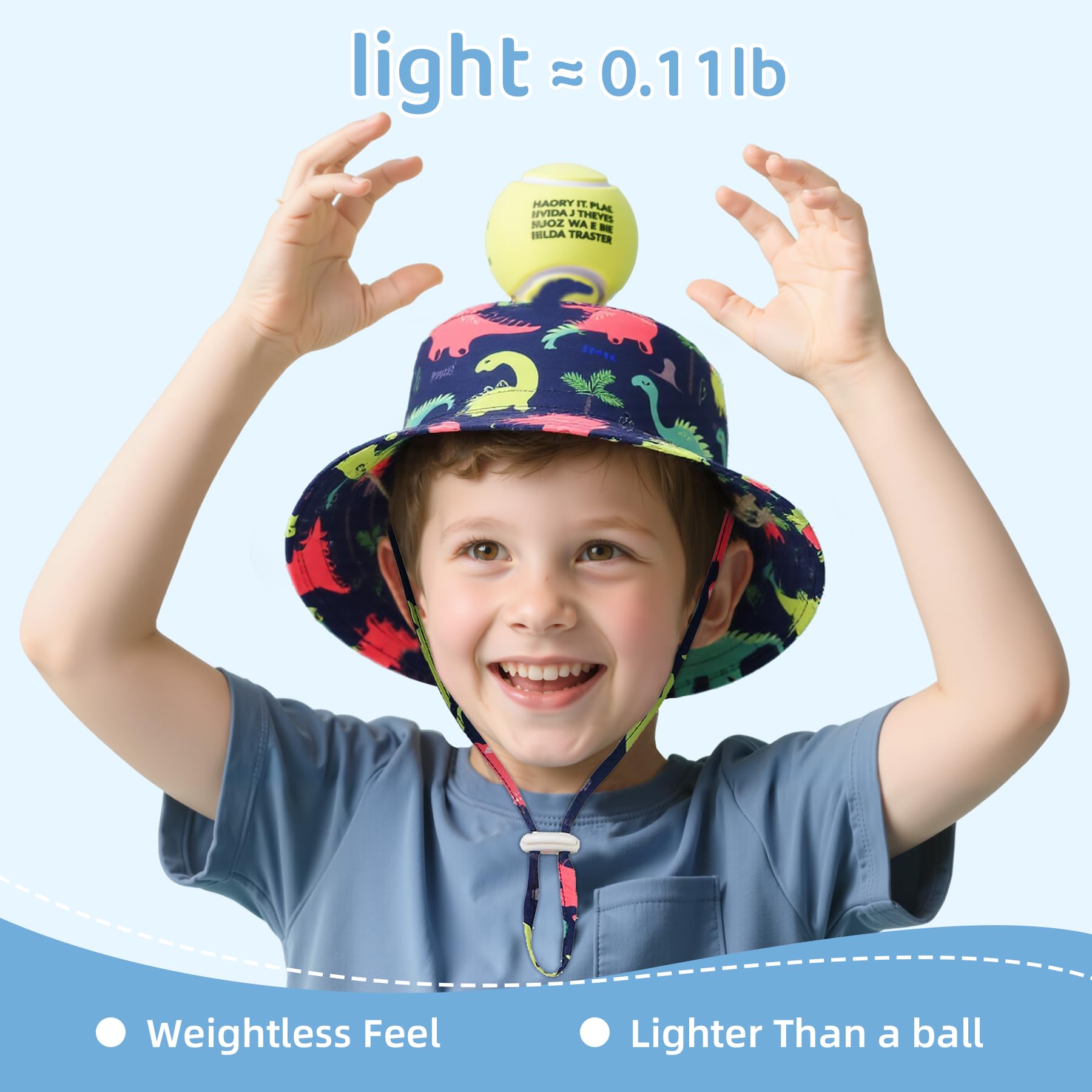Baby Sun Hat UPF 50+ Sun Protective Toddler Bucket Hat Summer Kids Beach Hats Wide Brim Outdoor Play Hat for Boys Girls