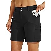 Willit Women's Golf Hiking Shorts Cargo Quick Dry Athletic Shorts Casual Summer Shorts with Pockets 7"