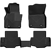 Husky Liners Weatherbeater Floor Mats | Fits 2024-2026 Mazda CX-90, 2025 Mazda CX-70 | Front & 2nd Row, 3-pc Black - 95481