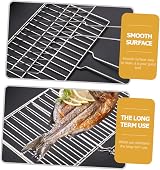 SUPVOX Stainless Steel BBQ Fish Grill Basket Handle Thickened Mesh Steak view 4