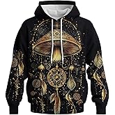 GHUALURU Novelty Mushroom Printed Hoodies Sweatshirt Funny Graphic Hooded Pullover Unisex