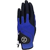 Zero Friction Junior Compression-Fit Synthetic Golf Gloves, Universal-Fit, Right Hand (Blue)