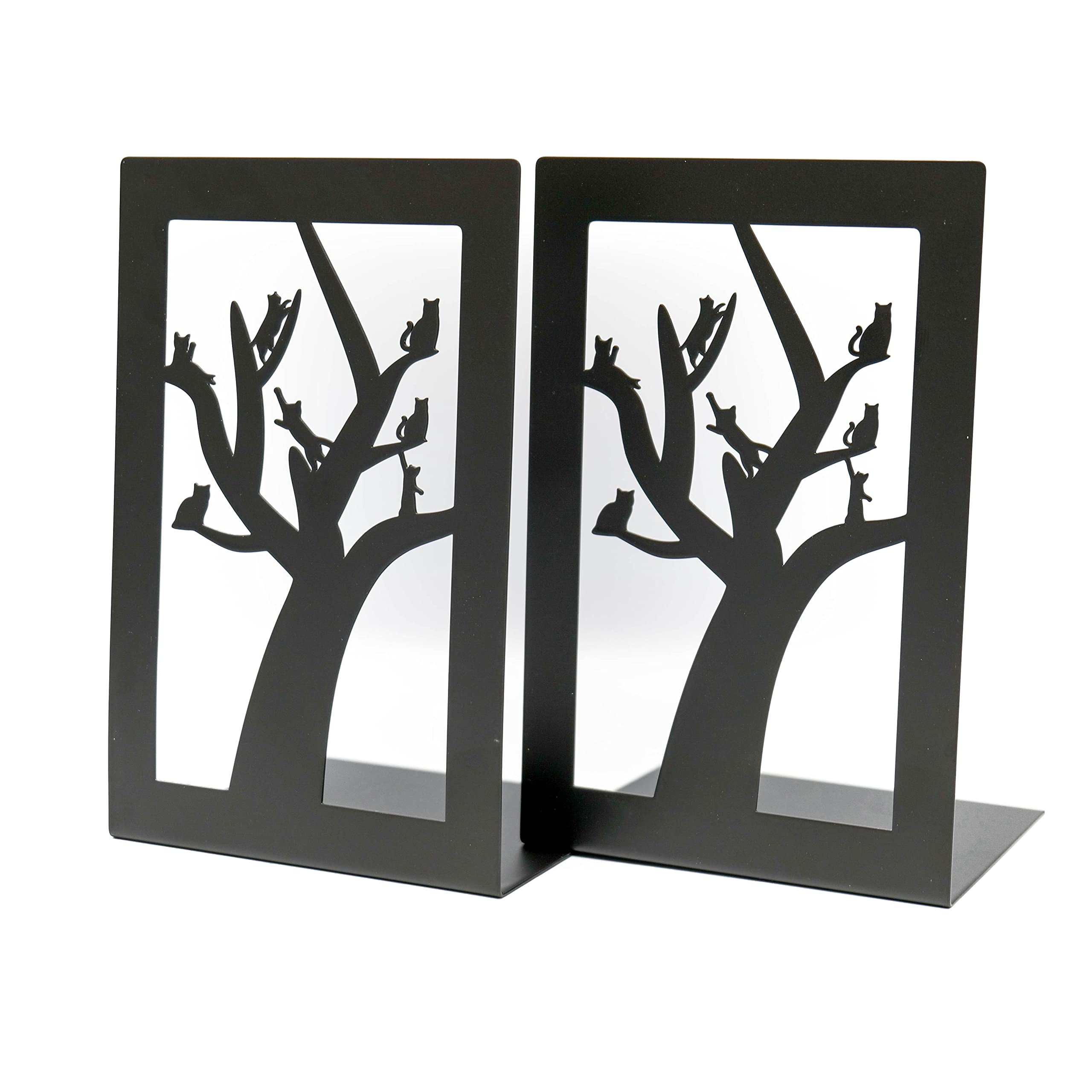 JJA Bookends 1 Pair, Book Organizer Holder Binder Dividers, Metal Bookends For Home & Kitchen Stationary & Office Supplies Home Decorative Office Home School Library (Design 3)