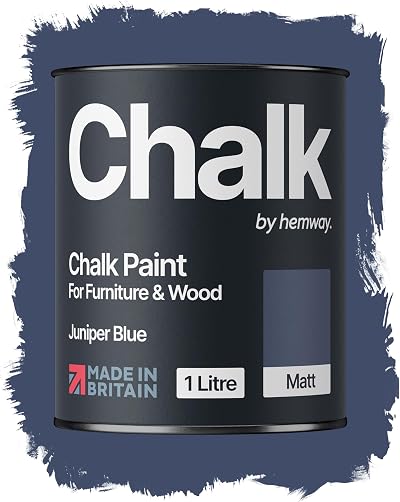Hemway Juniper Blue Chalk Paint 1L Matt Finish Furniture & Walls