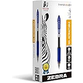 Zebra Pen Sarasa Dry X20 Retractable Gel Pens, 0.7mm Medium Point, Blue Ink with Rapid Fast Dry Ink Technology, Ideal for the Left Handed, Elimates Smudging and Smearing in Seconds, 12-Pack (46820)
