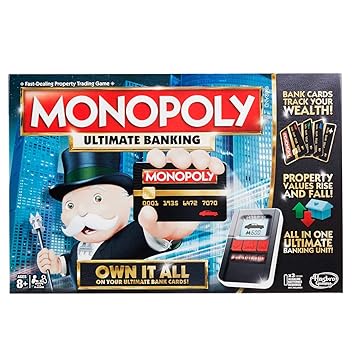 Monopoly Game: Ultimate Banking Edition Board Game, Electronic Banking Unit, Game For Families And Kids Ages 8 And Up
