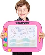 SGILE Large Magnetic Drawing Board for Kids 1 2 3 4 Years Pink Etch Sketch Pad view 7