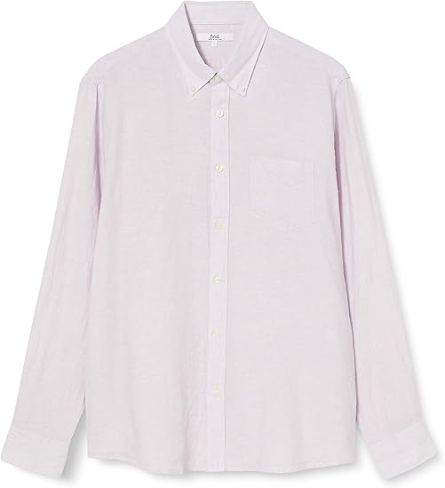 Amazon Co Jp Amazonブランド メンズレギュラーフィット長袖リネンシャツ 服 ファッション小物