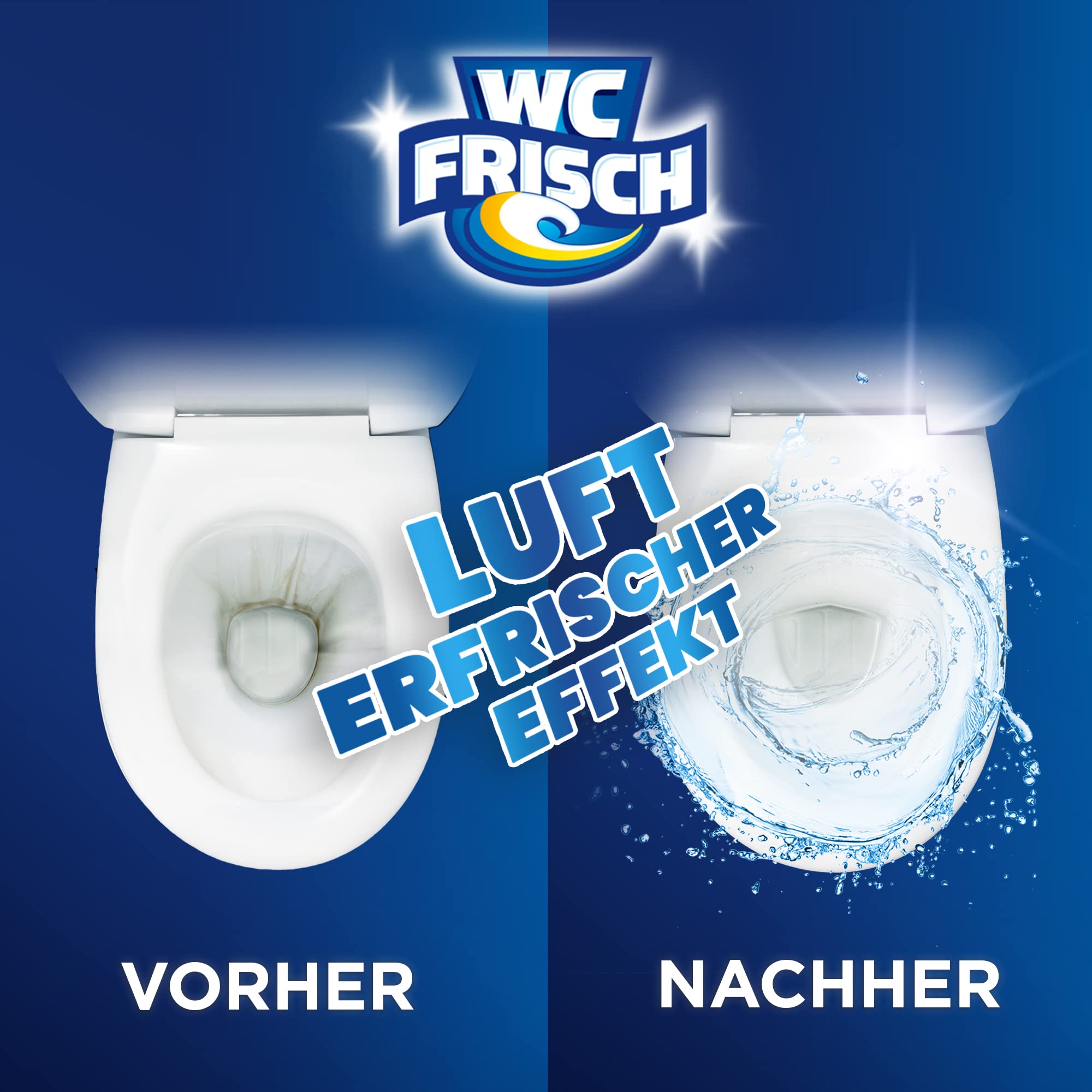 WC Frisch WC-Reiniger Gel Ozeanfrische (750 ml), WC-Reiniger mit Lufterfrischer-Effekt, Toilettenreiniger sorgt für hygienische Frische, mit 4-fach Aktivstoff-Kombination (Packung mit 2) 5