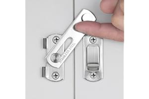 Wocoe Flip Latch，3 Packs Brushed Nickel Flip Latch Gate Latches,2.75"x2.02"-Versatile Barn Door,Sliding Door,and Cabinet Hardware for Enhanced Security and Style