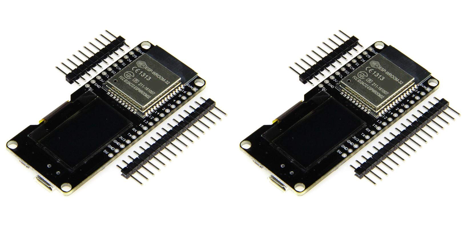 2pcs ESP32 OLED WeMOS Development Board WiFi+Bluetooth ESP-WROOM-32 ESP-32 ESP-32S