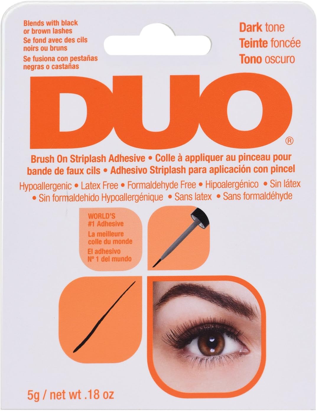 Duo Brush Adhesive, 5 g, Black, Pack of 6