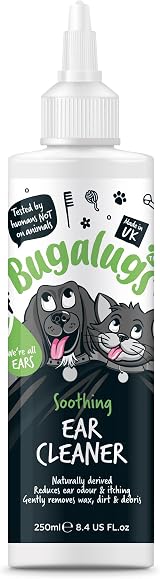 BUGALUGS Ear Cleaner for Dogs & Cats 250ml Alcohol Free Non-Toxic view 1