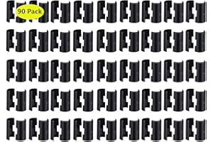 HAULONDA Wire Shelf Clips for 3/4 inch Post - 90Pack 45Pairs of Wire Rack Lock Clip(3/4"D X 5/4"H) Replacements for Metal Shelving Sleeves System, Plastic Parts for Stability and Layer Spacing Adjustment