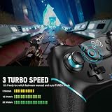 Diswoe Upgraded Wireless Controller for Switch Pro Controller Hall Effect Turbo view 3