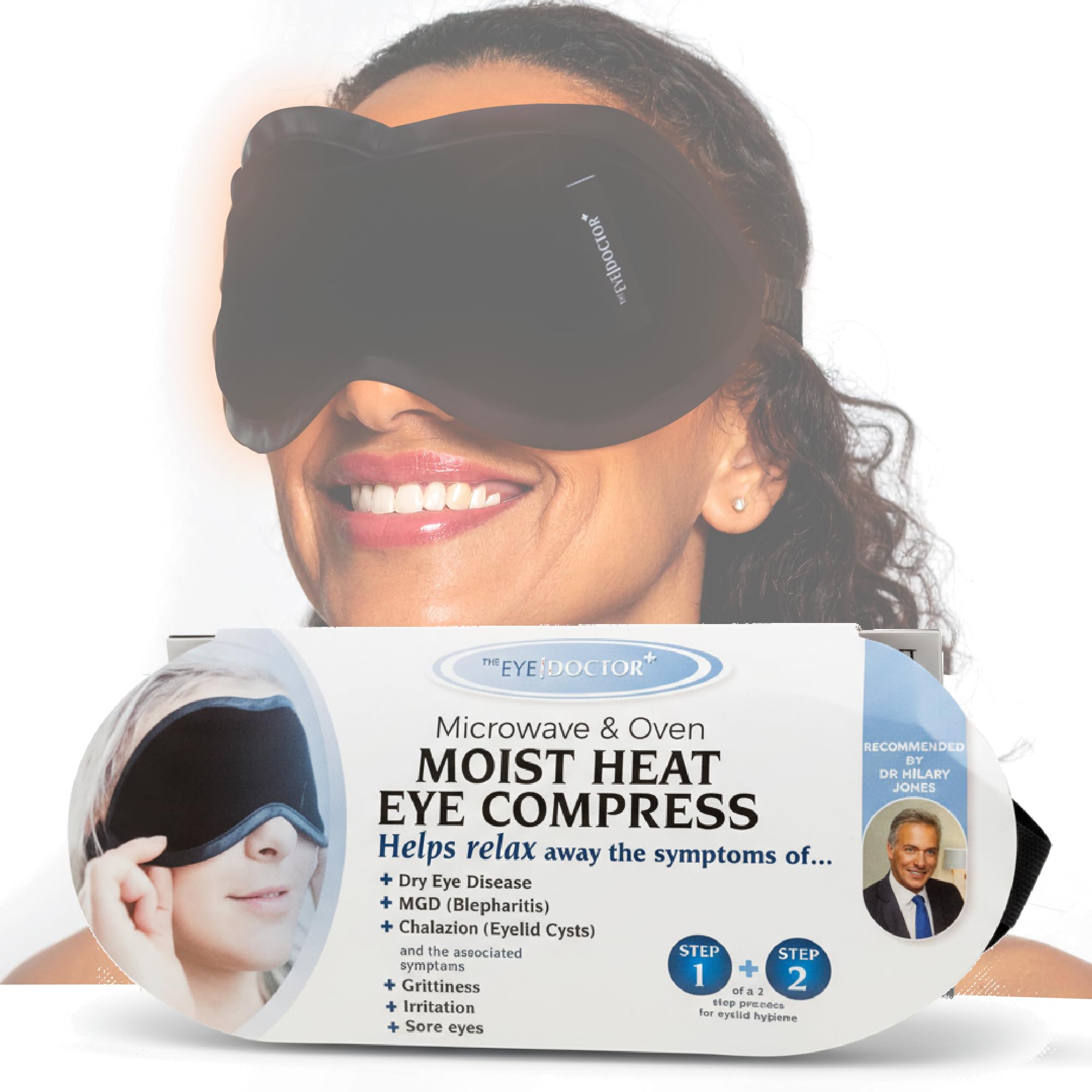The Eye Doctor Heated Eye Mask – Hot Eye Compress for Dry Eye, Blepharitis and MGD. Featuring a Removable and Washable Cover. Suitable to Heat in Microwave and Oven