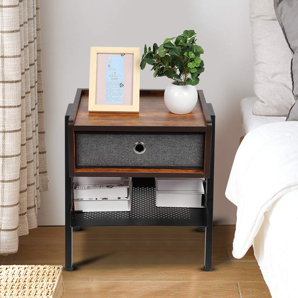 Gototop Industrial Nightstand End Table Buy Online In Canada At Desertcart
