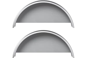 HECASA Single Axle Trailer Fenders W/Fender Backs Fits 14" to 16" Wheels - 32" x 9" x 15" Replacement for Car Hauler Trailer Cargo Trailer Utility Trailer Landscape Trailer Steel Round (2Pcs)