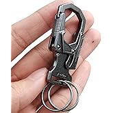 Ahiller Carabiner Clip Double-Lock Design,3”Keyring Zinc Alloy Car Keychain Camping Cycling Backpack Accessories
