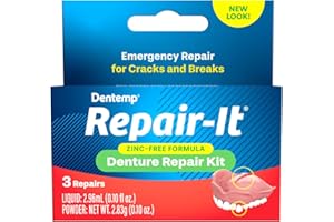 Dentemp Repair Kit - Repair-It Advanced Formula Denture Repair Kit - Denture Repair Kit Repairs Broken Dentures - Denture Rep