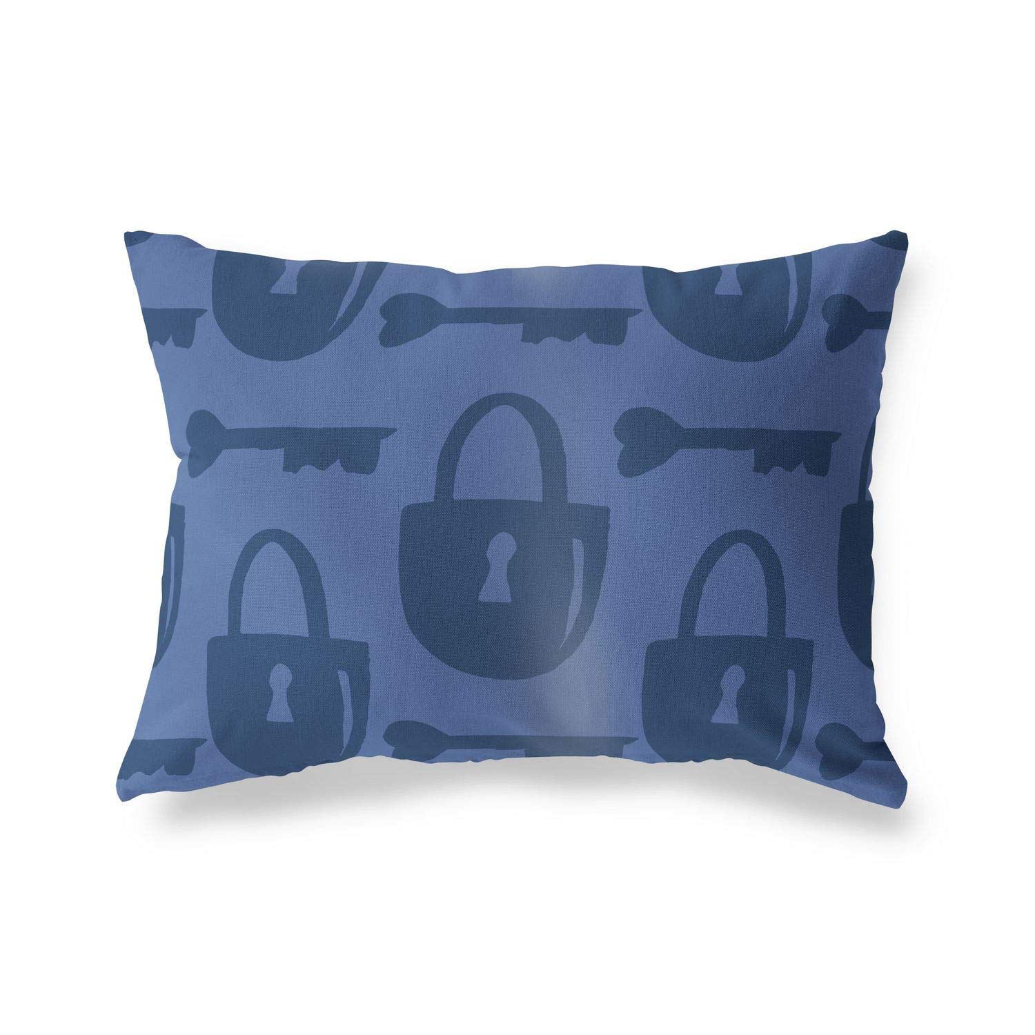 BonaMaison Decorative Cushion Cover, Blue Throw Pillow Covers, Home Decorative Pillowcases for Livingroom, Sofa, Bedroom, Size: 45X60 Cm - Designed and Manufactured in Turkey