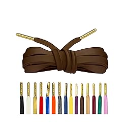 Loop King Laces - Premium Brown Flat Leather Shoe
