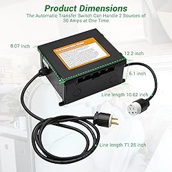 KUTTOLE 30 Amp Automatic Transfer Switch, RV