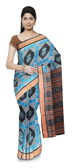 BOYANIKA Womens Sambalpuri Cotton Saree (boyanika 67_Multicolored)