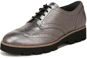 Vionic Womens Charm Alfina Comfort Lace Up Loafers- Supportive Walking Shoes for Heel Pain, Plantar Fasciitis with Orthotic Insole Arch Support That Corrects Pronation and Alignment Med-Wide Fit