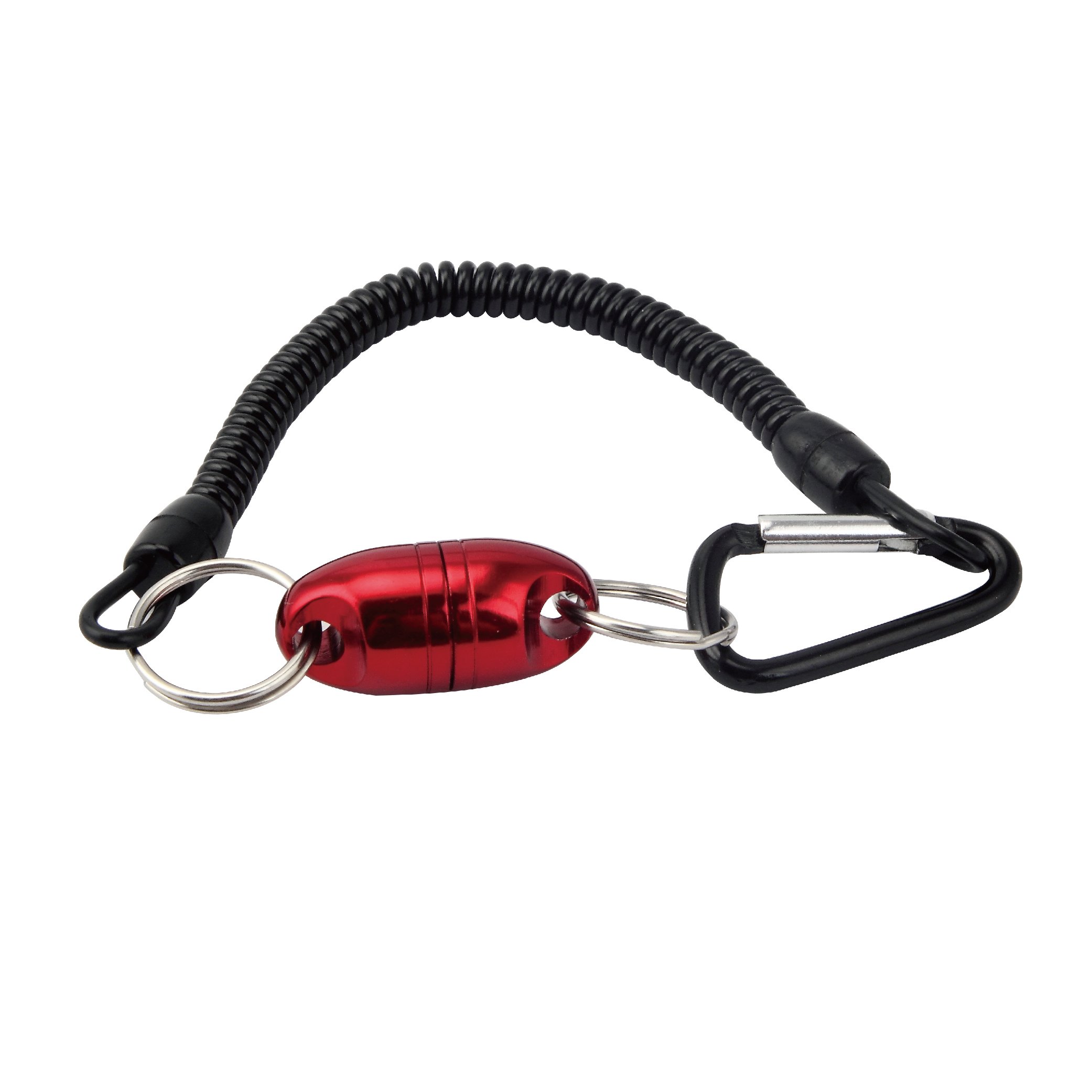 Crazy Shark Magnetic Net Release Aluminum Shell for Fly Fishing Dark Red