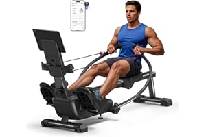MERACH Sculls Rowing Machines for Home, Magnetic Rowing Machine with 16-Level, Simulate Real Row, Ultra-Quiet Rower, MERACH App and 1000+ Champion Coaching Course & Games