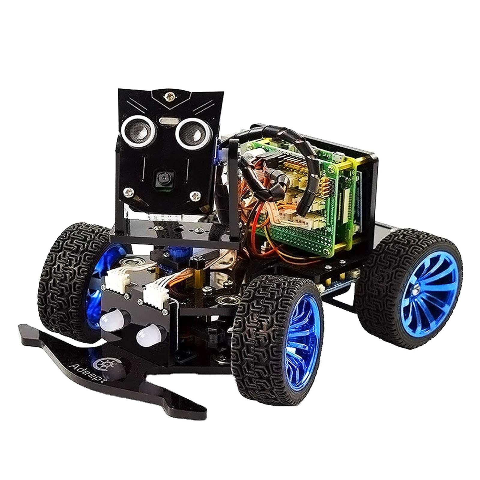 Adeept Mars Rover PiCar-B Smart Robot Car Kit for Raspberry Pi 4 3 Model B+ B, Speech Recognition, OpenCV, Real-time Video Transmission, STEM Educational Robot with PDF