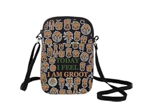 LEVLO Groot Crossbody Bag - 'Today I Feel I Am Groot' Inspired Gift - Shoulder Bag Merchandise