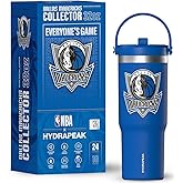 Hydrapeak x NBA Officially Licensed Dallas Mavericks 32oz Nomad Stainless Steel Tumbler with Handle and Straw Lid, Leakproof Water Bottle in Limited Edition Collector's Gift Box