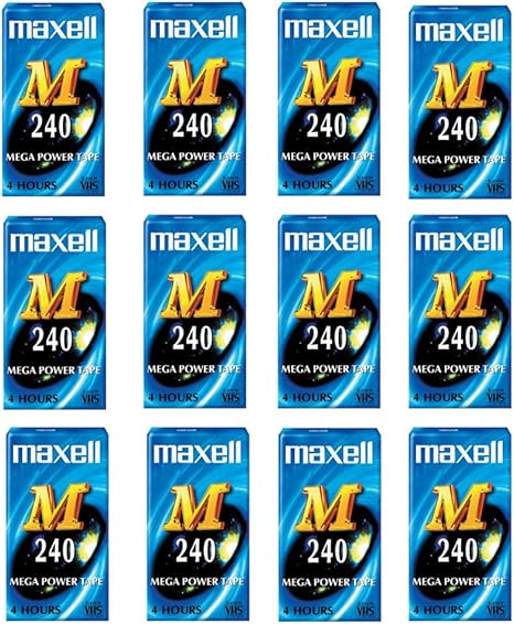 Caja de 12 Maxell M 240 Cintas VHS en Blanco Cinta de vídeo VHS: Amazon.es: Electrónica