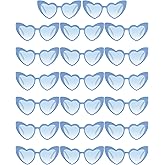Flutesan 20 Pairs Valentine Retro Heart Sunglasses - Vintage Cat Eye Glasses for Women, Bachelorette Bride Bulk