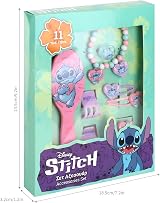 TDL 11pc Lilo & Stitch Jewellery Hair Accessories Set Girls Pink Gift Kit view 4