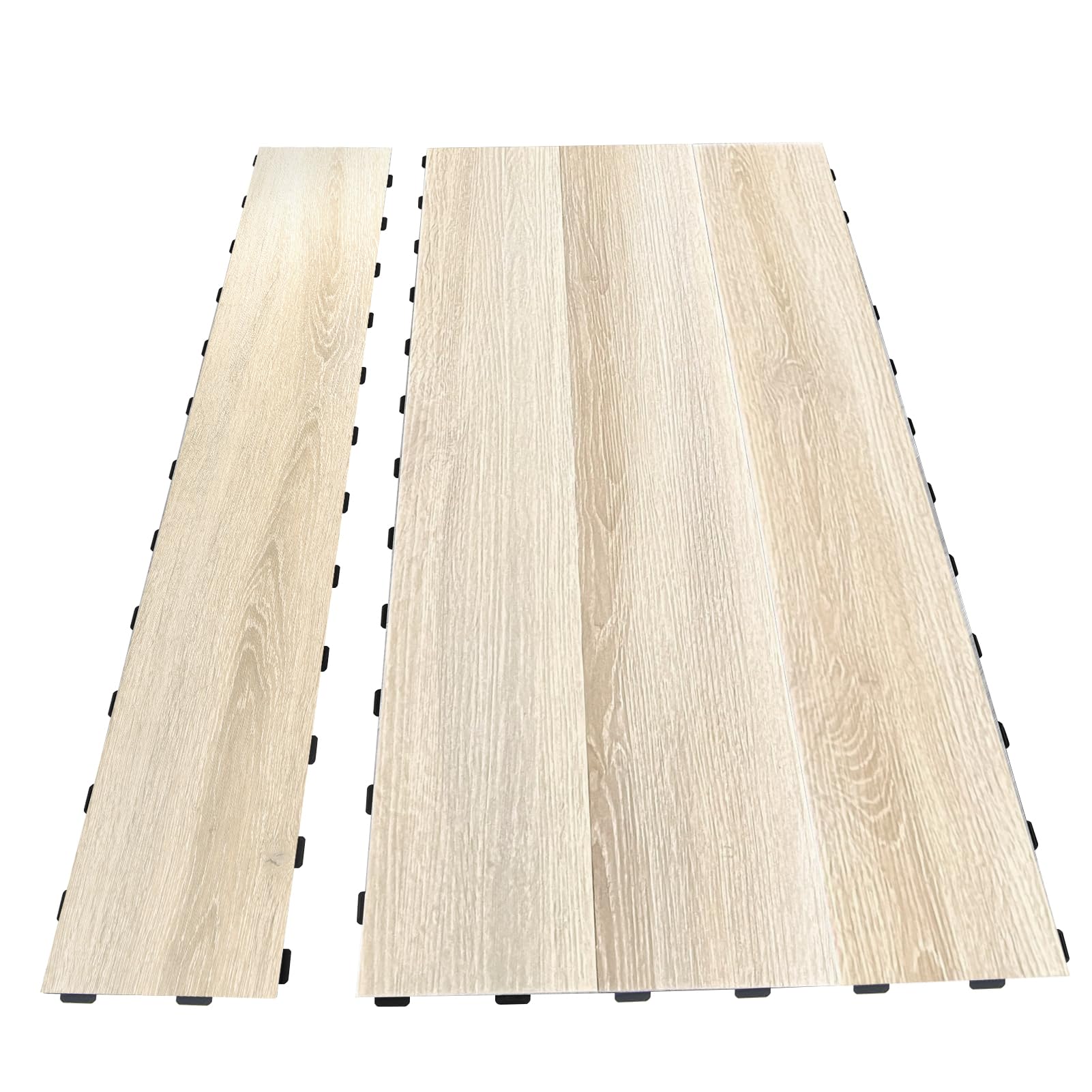 Photo 1 of Art3d 18-Pack Interlocking Luxury Vinyl Flooring Tile for Kitchen Bathroom, 36 x 6 Inch Wood Floor Plank for Wear-Resistant, Waterproof, Anti-Slip, Reusable, Bali Teak