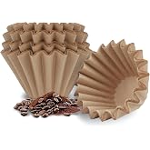 Brew Choice Small Coffee Filters, for Kalita Wave 155, 1-2 Cup, 100 Count | Resist Tearing and Collapse, Unbleached, and Chlorine-free, Universal Fit for 1-2 Cup Coffee Makers, Easy to Brew &amp; Clean up