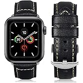 HUAFIY Compatible for Apple Watch Bands 42mm 44mm45mm46mm 49mm 38mm 40mm41mm, Genuine Leather Band Strap for iWatch Series 11/10/9/8,7,6,5,4,3,2,1, Ultra3 2 1
