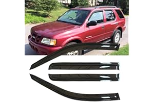 KUCARUCE 4pcs Original Shatterproof Rainproof Side Window Wind Vent Deflectors for 1998-2002 Honda Passport 1998-2004 Isuzu Rodeo,Tape-on Sun Rain Guard Sets,Nice Looking Window Visors,Window Deflector 94915