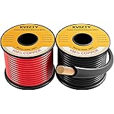 12 AWG Silicone Wire 50ft (Red 25ft & Black 25ft) Conductor 100% Copper | Flexible 12 Gauge Battery Wire for Motor, Automotive, Solar | Rating 600V 392℉