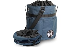 BeKnitting Knitting Bag Backpack - Convertible Yarn Storage Tote Organizer - Collapsible Yarn Bag for Crocheting, Crafting Projects, etc.