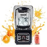 Nalison Commercial Blender Heavy Duty Restaurant, Professional Quiet Blender,1800W Commercial Mixer for Smoothies, Noise Reduction Blenders for Kitchen and Business (Model: G7)